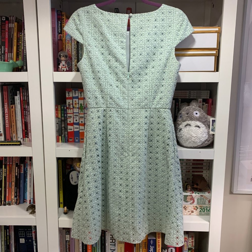 J. Crew Kayla Organza Eyelet Lace Fit Flare Dress - Picture 5 of 16